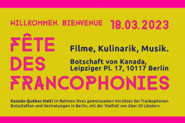 Einladungskarte Fête de la Francophonie 2023 Berlin 