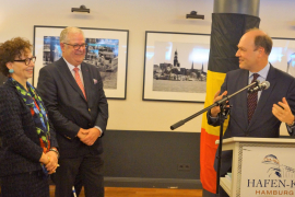 Tamara Kitain, Honorarkonsul Rainer Schöndube und belgischer Botschafter Baron Willem Van de Voorde